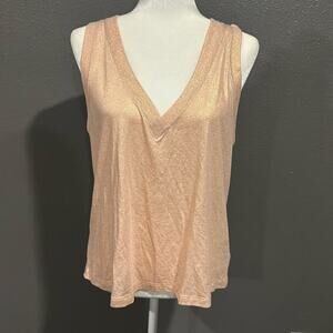 Express V Neck Shimmery Relaxed Fit Tank Top L NWT